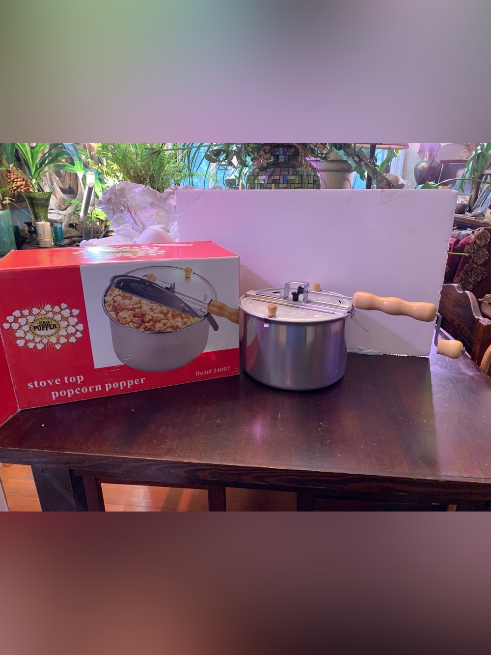 Pro Popper Stove Top Popcorn Popper with box.